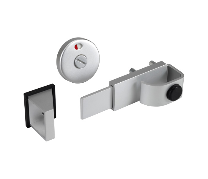 T204SA slide indicator bolt with red/white indicator, satin anodised aluminium finish